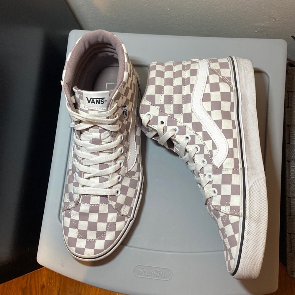 Vans- Sk8- Hi Checkerboard Lavender